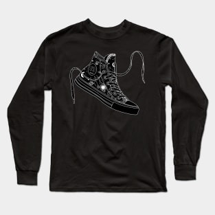 Gemini high tops - Black &amp; White Long Sleeve T-Shirt